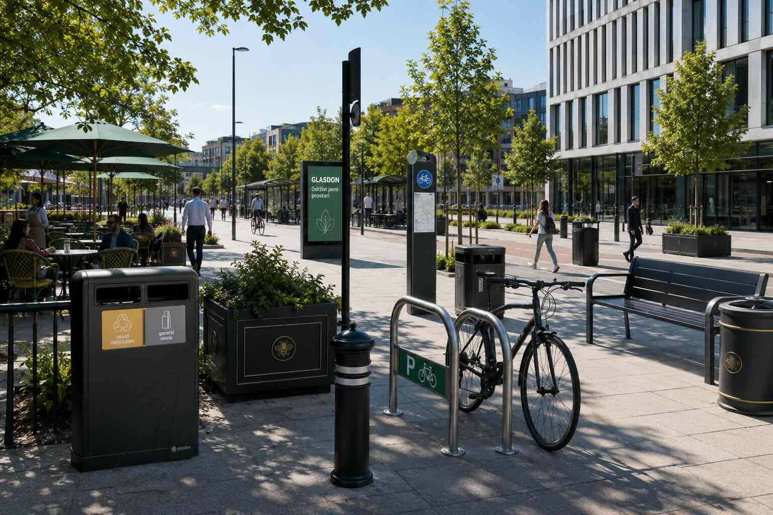 Glasdon urbana oprema i održivi javni prostori u modernom europskom gradu